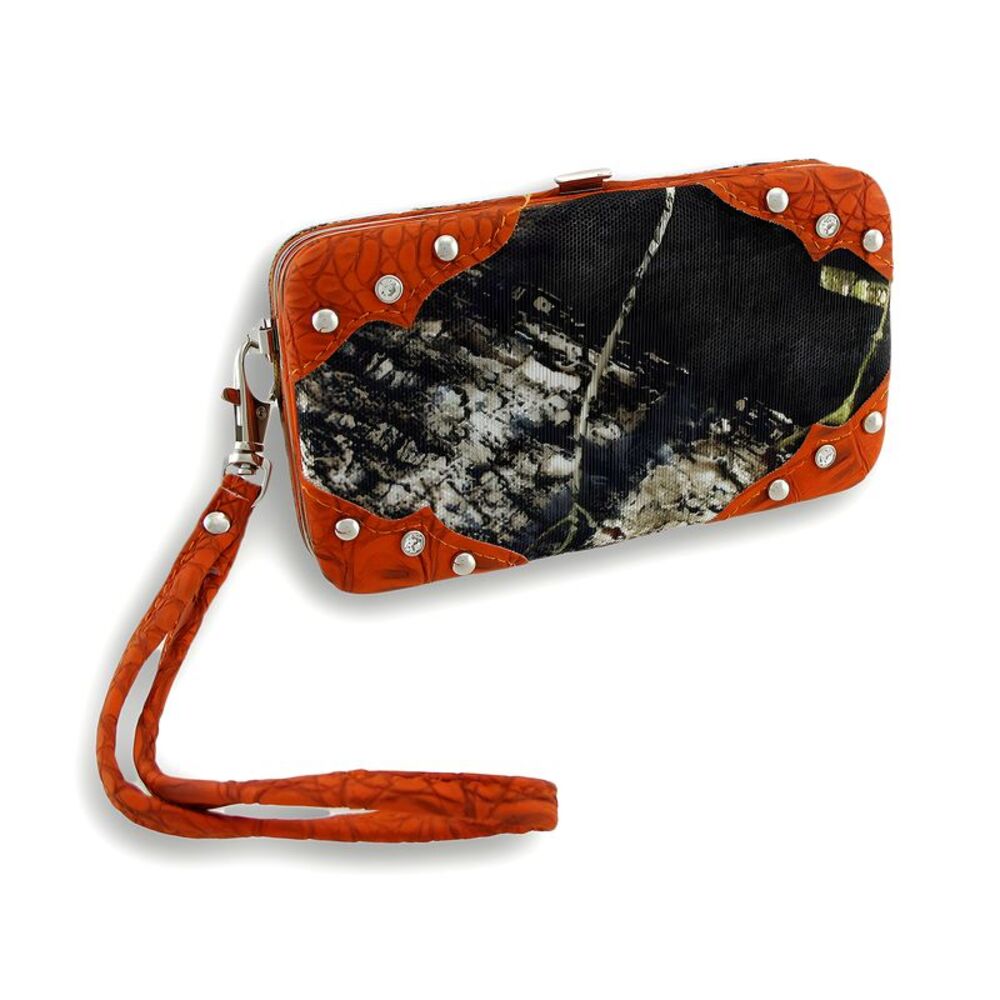 Forest Camouflage iPhone 5/5s Wallet Wristlet with Mock Croc Trim